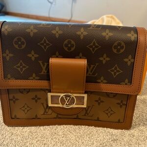 Louis Vuitton Brown and Gold Monogram Shoulder Bag